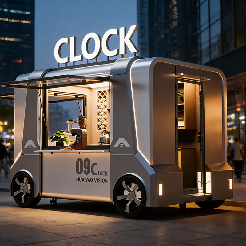 屋台の食べ物のトレーラー